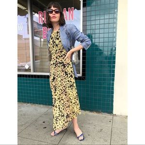 & Other Stories Mesh Floral midi dress